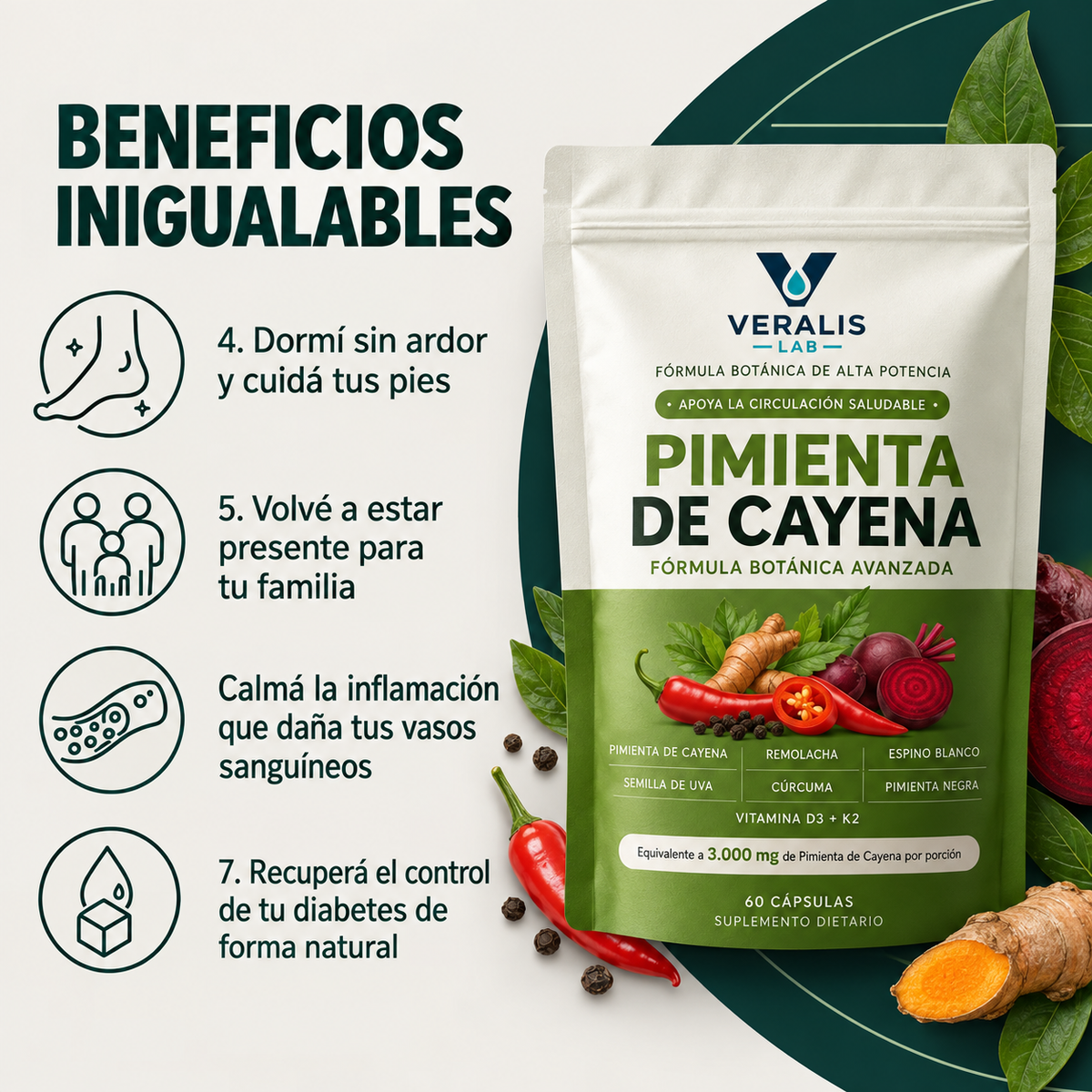 Veralis® - Cápsulas de pimienta de cayena
